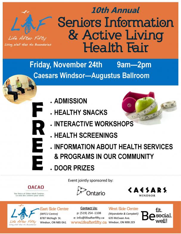 Active Living Health Fair at Caesars Windsor