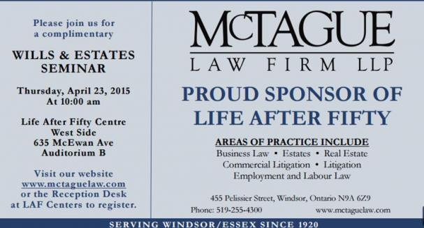 Estate/Will Planning presented by McTague Law Firm