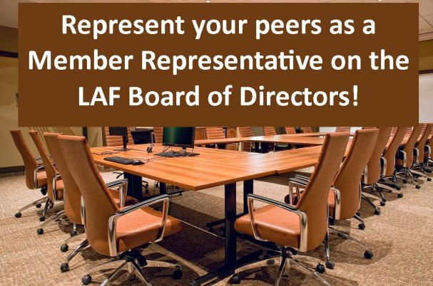 Member Representative on the LAF Board of Directors