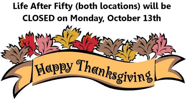 CLOSED FOR THANKSGIVING MONDAY